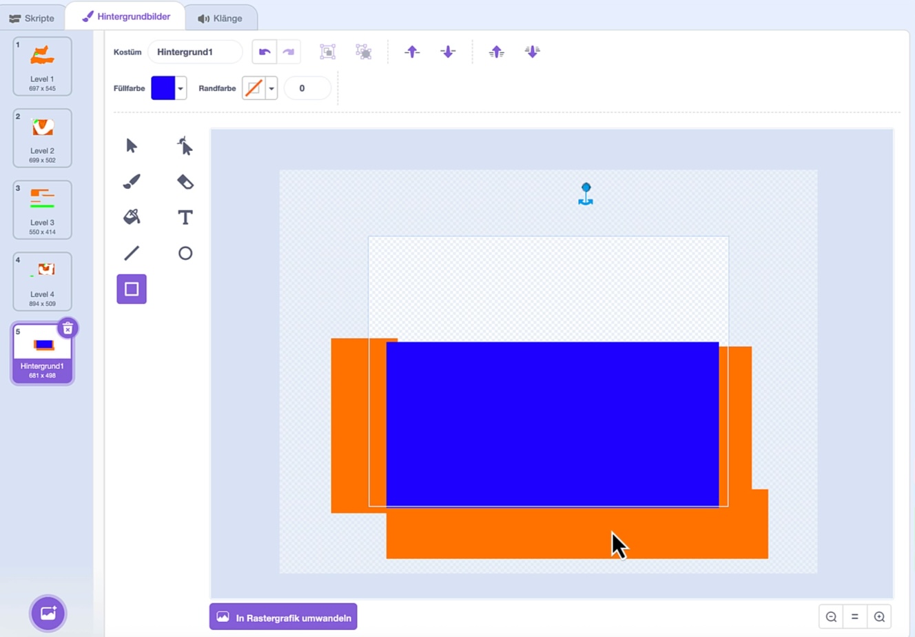 Wasserbecken mit korrekten Farben