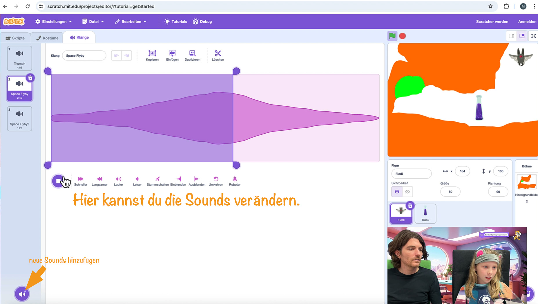 Klänge zuschneiden und sinnvoll benennen