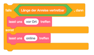 Scratch Programm: Falls die Länge der Anreise vertretbar ist, treffen wir uns gerne vor Ort