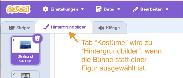 Hintergrundbilder anpassen