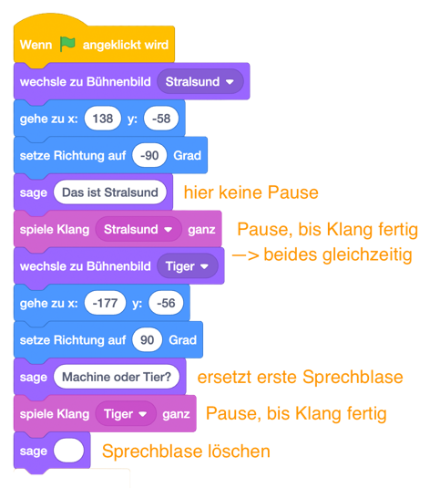 Sprechblase und Ton kombinieren